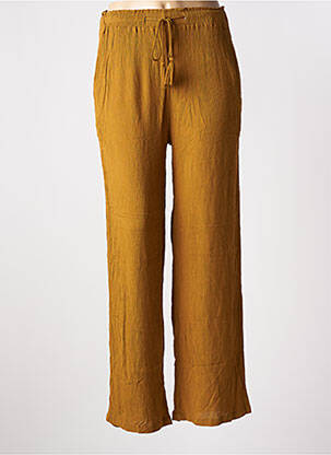 Pantalon larg galben LES TROPEZIENNES PAR M.BELARBI femeie