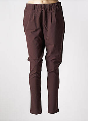 Pantalon slim talie elastică mărime normală maro KAFFE femeie