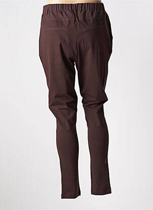 Pantalon slim talie elastică mărime normală maro KAFFE femeie
