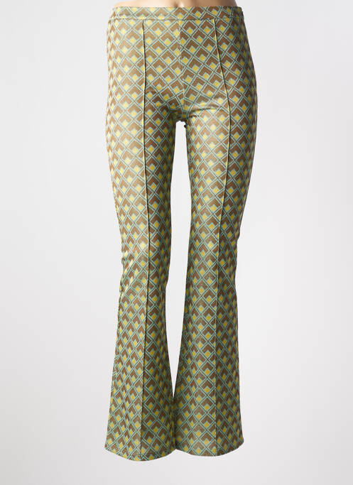 Pantalon evazat verde SEE THE MOON femeie