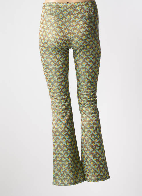 Pantalon evazat verde SEE THE MOON femeie