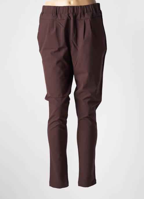Pantalon slim maro KAFFE femeie
