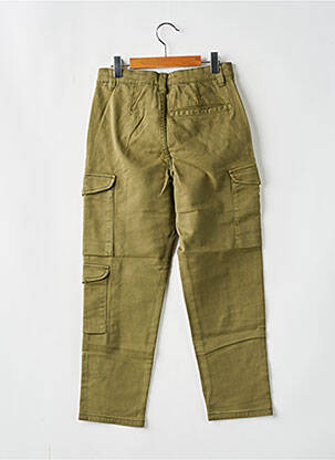Pantalon cargo buzunare mărime reglabilă verde GARCIA fată