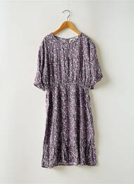 Rochie midi guler rotund mâneci 3/4 violet GARCIA fată