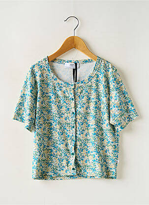 Vestă cu mâneci scurte verde LE TEMPS DES CERISES fată