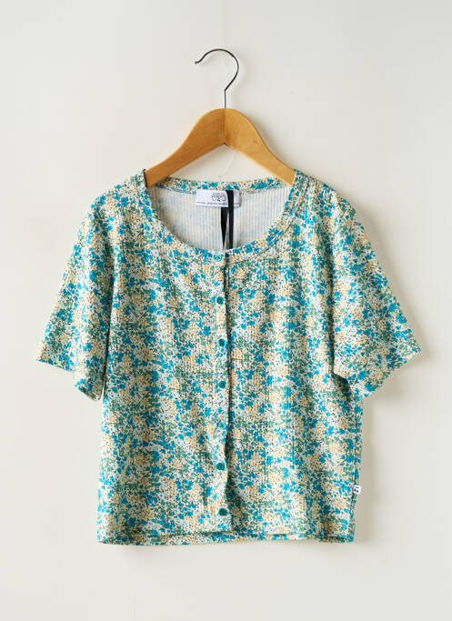 Vestă cu mâneci scurte verde LE TEMPS DES CERISES fată