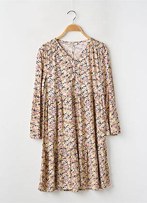 Rochie midi croială evazată mâneci 3/4 galben GARCIA fată