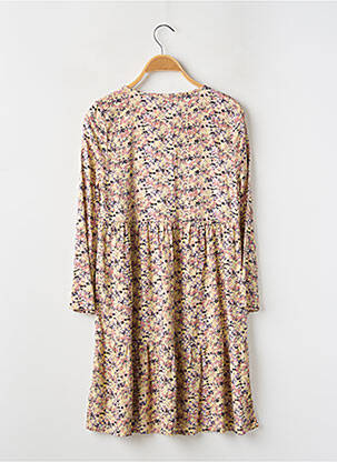 Rochie midi croială evazată mâneci 3/4 galben GARCIA fată