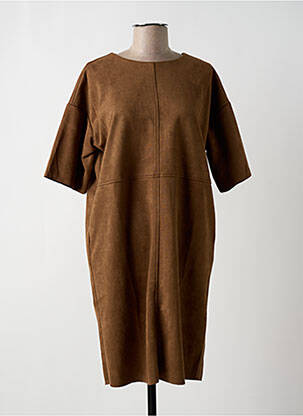 Rochie scurtă mâneci scurte mâneci scurte maro KAFFE femeie