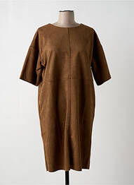 Rochie scurtă mâneci scurte mâneci scurte maro KAFFE femeie