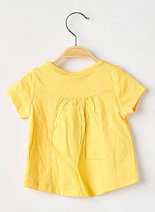 Tricou croială dreaptă mâneci scurte galben BOBOLI fată