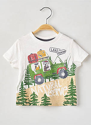 Tricou elasticitate mâneci scurte bej BOBOLI băiat