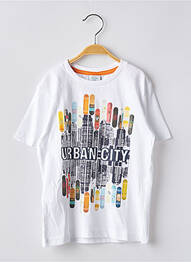 Tricou elasticitate mâneci scurte alb BOBOLI garcon