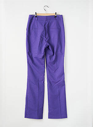 Pantalon drept închidere cu fermoar sub clapetă cu nasturi violet MORGAN femeie