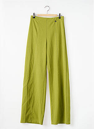 Pantalon drept talie elastică verde AMELIE & AMELIE femeie