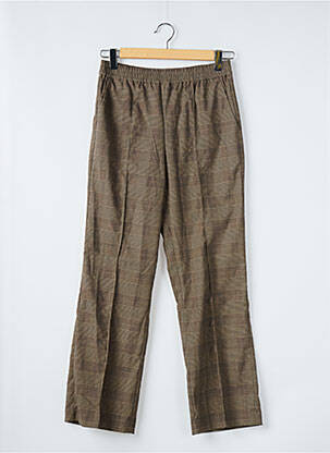 Pantalon drept bej MANGO femeie