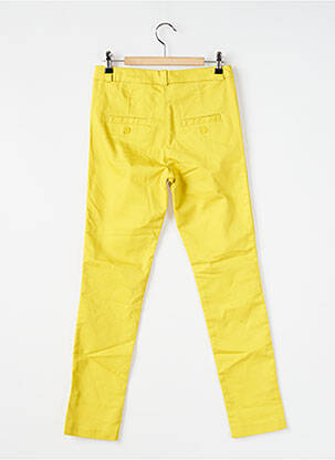 Pantalon slim buzunare galben MANGO femeie