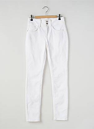 Pantalon slim buzunare alb TOM TAILOR femeie