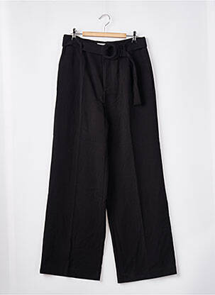 Pantalon larg negru MANGO femeie
