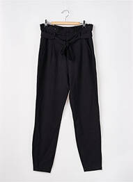 Pantalon chino închidere cu fermoar sub clapetă cu cârlig talie înaltă negru VERO MODA femeie