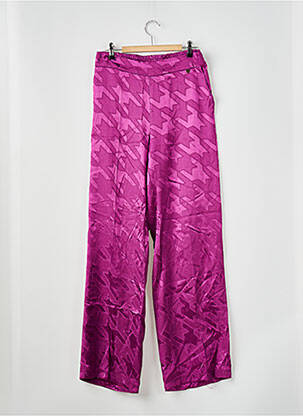 Pantalon larg croială fluidă talie înaltă violet AMELIE & AMELIE femeie