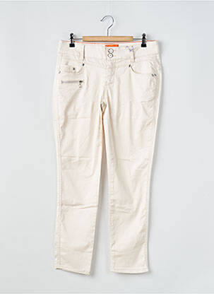 Pantalon 7/8 elasticitate mărime normală bej STREET ONE femeie