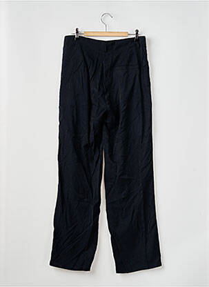 Pantalon larg talie cu cleme talie înaltă albastru MEXX femeie