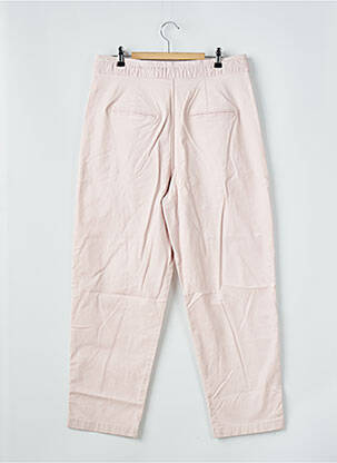 Pantalon chino țesătură poplin talie înaltă roz MANGO femeie