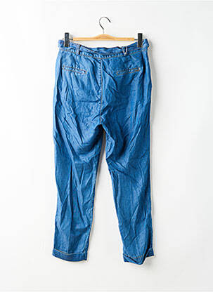 Pantalon chino închidere cu fermoar sub clapetă cu nasturi talie înaltă albastru KOCCA femeie