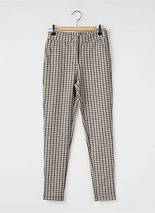 Pantalon chino elasticitate talie elastică bej GARCIA fată