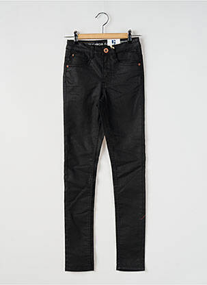 Pantalon slim talie înaltă negru GARCIA fată