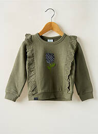 Hanorac broderie mâneci lungi verde BOBOLI fille