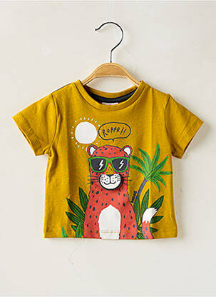Tricou imprimeu fantezie mâneci scurte galben BOBOLI băiat