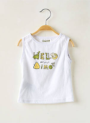 Tricou alb MAYORAL băiat