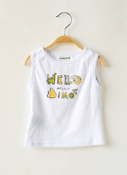 Tricou alb MAYORAL băiat