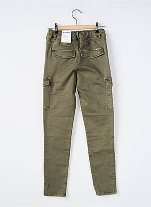 Pantalon cargo subțire talie elastică verde GARCIA băiat