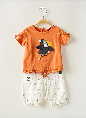 Set șort portocaliu BOBOLI fată