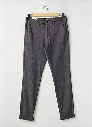 Pantalon chino țesătură melanj talie înaltă gri JACK & JONES bărbat