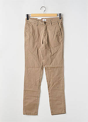 Pantalon chino țesătură poplin talie joasă maro JACK & JONES bărbat