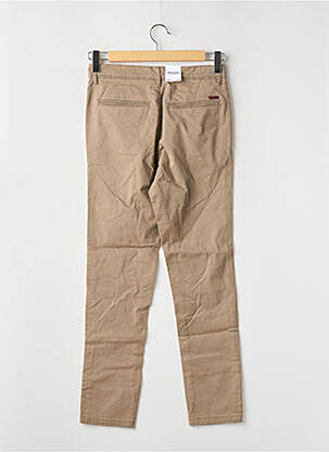 Pantalon chino țesătură poplin talie joasă maro JACK & JONES bărbat