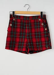 Șort talie înaltă talie cu cleme roșu GUESS fille