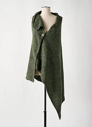 Poncho croială asimetrică verde KEDZIOREK femeie