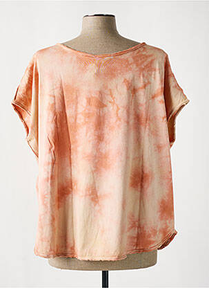 Tricou guler rotund mâneci scurte portocalie MAEVY femeie