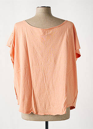 Tricou guler rotund mâneci scurte portocalie MAEVY femeie