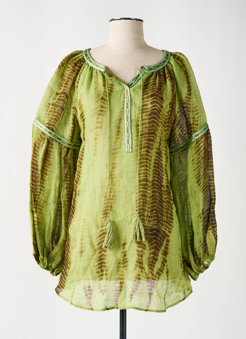 Tunică mâneci lungi verde KAVERI femeie