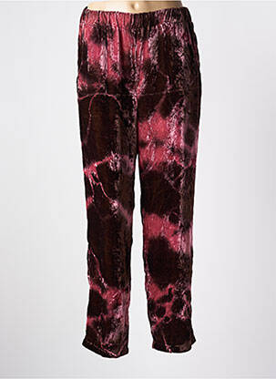 Pantalon drept talie elastică roz LES BLONDINETTES femeie