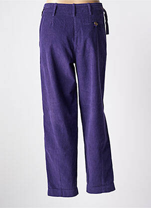 Pantalon drept închidere cu fermoar sub clapetă cu nasturi violet CHARLIE JOE femeie
