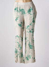 Pantalon drept talie elastică bej LUUKAA femeie