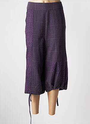 Pantalon trei sferturi buzunare violet MAIS IL EST OU LE SOLEIL femeie