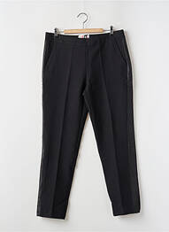 Pantalon chino broderie galoni laterali talie înaltă negru IRIS MITTENAERE FOR MORGAN femme